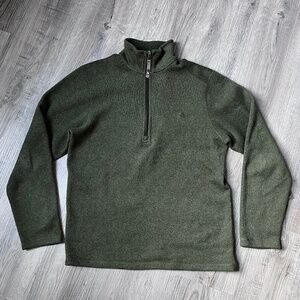 The North Face 1/4 zip pullover green mens small S